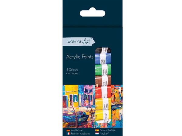 Work Of Art - 8pk Acrylic Paints